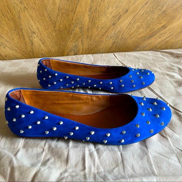 SCHUTZ Periwinkle Blue Studded Ballet Leather M Flats Size US 9 - Picture 8 of 11